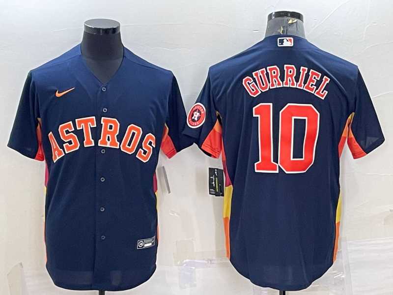 Men's Houston Astros #10 Yuli Gurriel Navy Blue With Patch Stitched MLB Cool Base Nike Jersey,We sell and wholesale Men's Houston Astros #10 Yuli Gurriel Navy Blue With Patch Stitched MLB Cool Base Nike Jersey on line form chian!